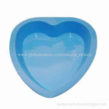 Silicone bakeware, heart shape , sized 24x26x4.0cm